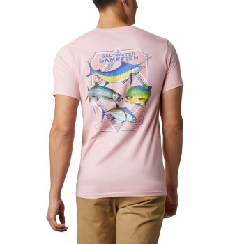 Columbia PFG Brasso, Camiseta Rosas Para Hombre | 916728-DRM